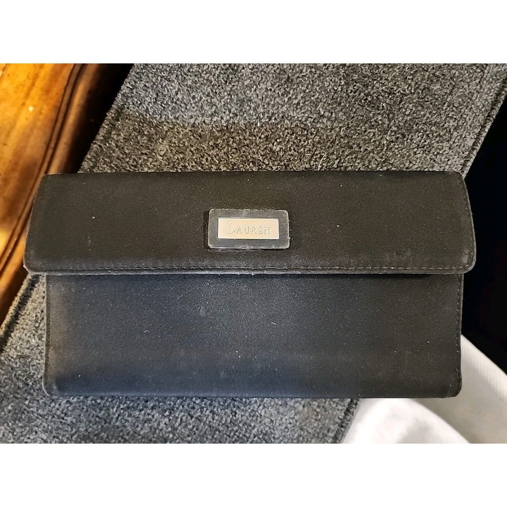 Vintage Lauren Ralph Lauren Black Trifold Wallet‎